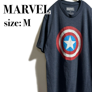 マーベル(MARVEL)のMARVEL マーベル　キャプテンアメリカ　ビッグロゴ　プリント　ムービーT(Tシャツ/カットソー(半袖/袖なし))