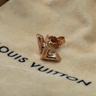 ルイヴィトン(LOUIS VUITTON)のルイヴィトン ブックルドレイユ エセンシャルV 両耳ピアス ピンクゴールド 希少(ピアス)