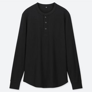 ユニクロ(UNIQLO)のUNIQLO ワッフルヘンリーネックT(Tシャツ/カットソー(七分/長袖))