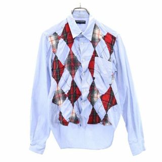 コムデギャルソンオム(COMME des GARCONS HOMME)のコムデギャルソンオム 2009年 日本製 アーガイル柄 長袖 シャツ S ブルー系 COMME des GARCONS HOMME メンズ(シャツ)