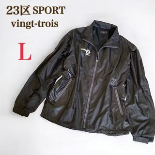 ニジュウサンク(23区)の23区SPORT ゴルフ　スポーツ　ジャケット　ウインドブレイカー　L　黒(ナイロンジャケット)