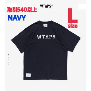 ダブルタップス(W)taps)のWTAPS 2024SS ACADEMY SS TEE NAVY Lサイズ(Tシャツ/カットソー(半袖/袖なし))