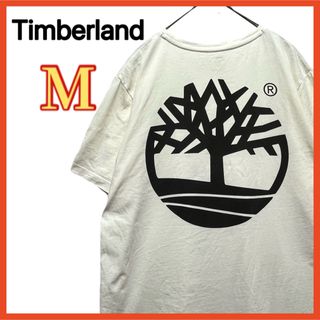 Timberland - Timberland 半袖 Tシャツ 白 ホワイト ビッグロゴ 両面 プリント