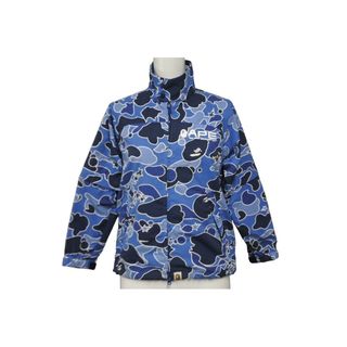 アベイシングエイプ(A BATHING APE)のA BATHING APE アベイシングエイプ ナイロンジャケット サイズ130 キッズサイズ オールドエイプ ブルー ナイロン 良品 中古 64574(ブルゾン)