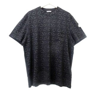 MONCLER - モンクレール 美品 国内正規 21SS 総柄 Tシャツ カットソー XL 黒