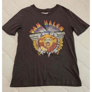 ジーユー(GU)のGU VAN HALEN 半袖 グレー ロゴ ライオン Tシャツ S ジーユー(Tシャツ(半袖/袖なし))