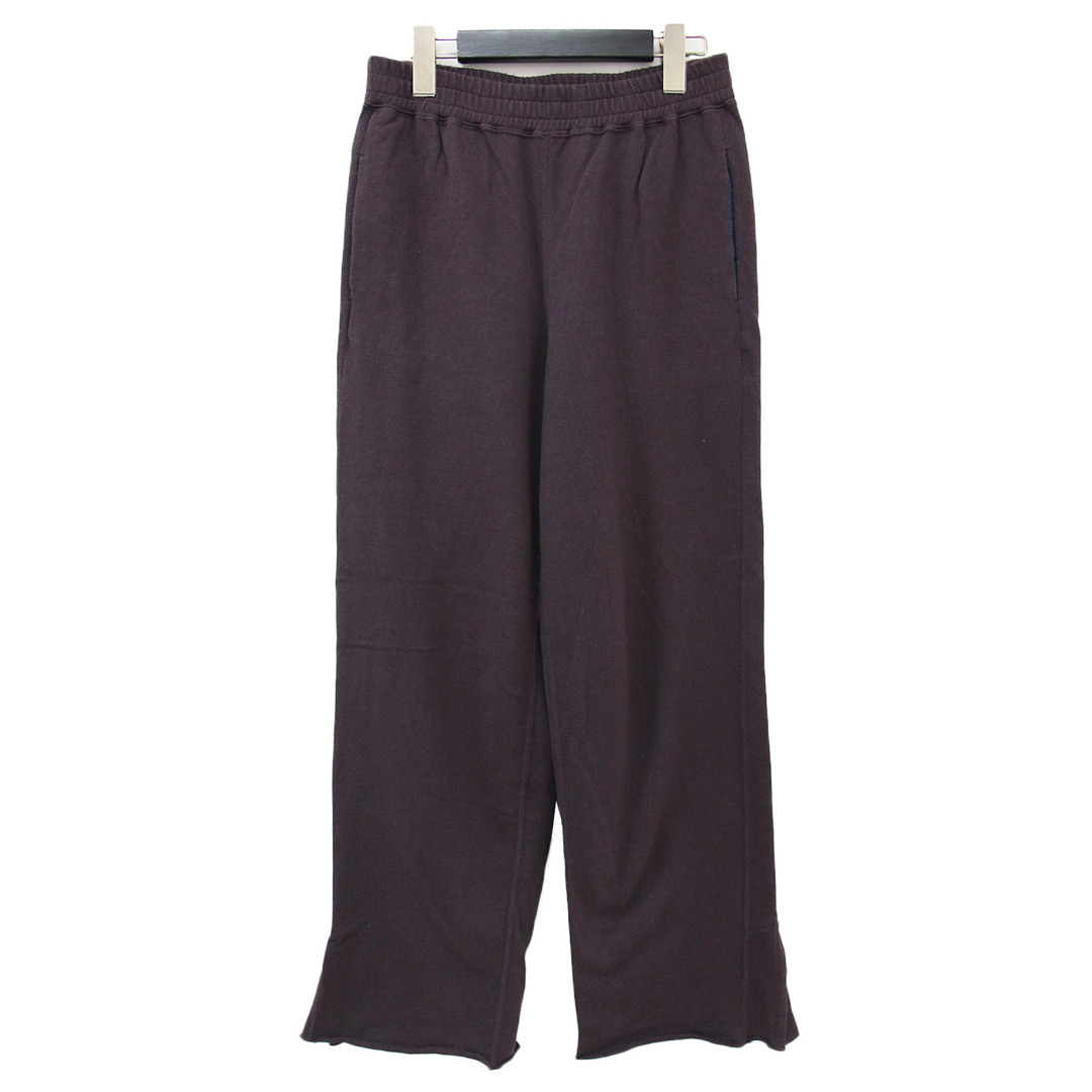 DEUXIEME CLASSE - Deuxieme Classe ドゥーズィエム クラス パンツ スウェットパンツ パープル ブラウン系 36(S) サイドスリット フレアパンツ コットン ストレッチ ウエストゴム ボトムス ズボン 日本製 シンプル カジュアル 大人 きれいめ【レディース】【中古】