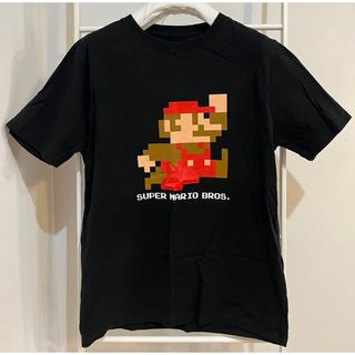 バンダイ(BANDAI)のスーパーマリオ ドット絵 ファミコン ゲーム ヴィレヴァン レトロ Tシャツ 黒(Tシャツ(半袖/袖なし))