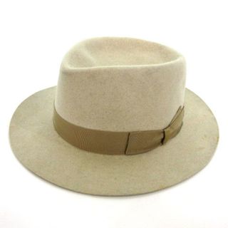 ボルサリーノ(Borsalino)のボルサリーノ ヴィンテージ フェドラー ハット ファー 帽子 7.5 ベージュ(その他)