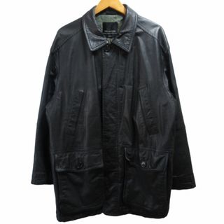 アザー(other)のTHE LEATHER ラムレザージャケット 中綿ブルゾン 黒 F ORG(ブルゾン)