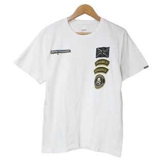 ネイバーフッド(NEIGHBORHOOD)のネイバーフッド× フラグメント Tシャツ 半袖 カットソー フェイクプリント 白(Tシャツ/カットソー(半袖/袖なし))