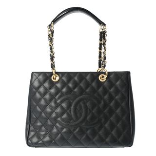 シャネル(CHANEL)のシャネル  GST グランドショッピングトート トートバッグ 黒(トートバッグ)