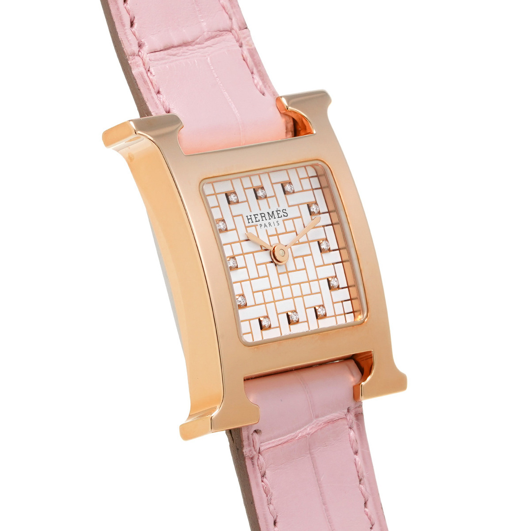HERMES - エルメス Hウォッチ ミニ 21mm 12Pダイヤ HH1.202 HERMES - エルメス Hウォッチ ミニ 21mm 12Pダイヤ HH1.202