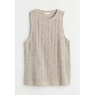 エイチアンドエム(H&M)のH&M エイチアンドエム　ニットタンクトップ ノースリーブ トップス(タンクトップ)