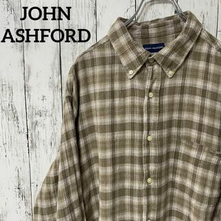 JOHN ASHFORD USA古着 ビックサイズ ボタンダウン長袖シャツ2XL(シャツ)