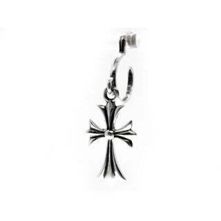 Chrome Hearts - クロムハーツ CHROME HEARTS ■ 【 TINY CH CROSS 】 タイニー CH クロス フープ シルバー ピアス　32644