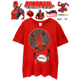 MARVEL - Deadpool　デッドプール　Tシャツ　M　赤　USA古着