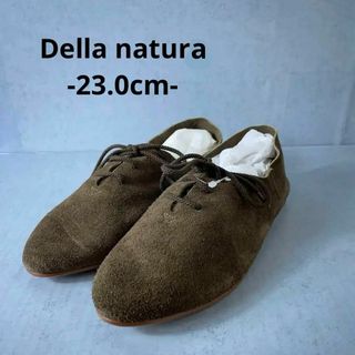 未使用品 本革 Della naturaフラットシューズ パンプス スリッポン(バレエシューズ)