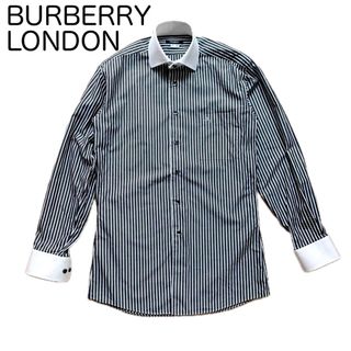 バーバリー(BURBERRY)のBURBERRY LONDON  長袖ストライプ柄シャツ　メンズ　FREEサイズ(シャツ)