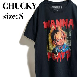 ティービーアンドムービー(TV&MOVIE)のCHUCKY チャッキー チャイルドプレイ ホラー ムービー キャラ  プリント(Tシャツ/カットソー(半袖/袖なし))