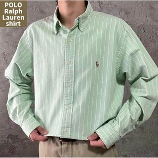 ラルフローレン(Ralph Lauren)のUS古着 90s Polo Ralph Lauren ストライプ BD シャツ(シャツ)