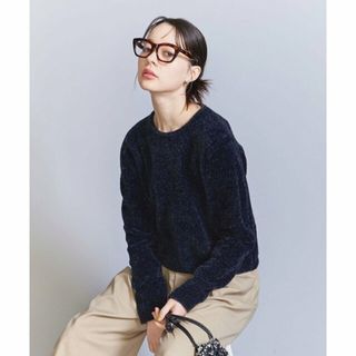 ビューティアンドユースユナイテッドアローズ(BEAUTY&YOUTH UNITED ARROWS)の【NAVY】リサイクルナイロンモール コンパクトニット プルオーバー(ニット/セーター)