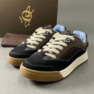 ディオール(Dior)の4f6 《未使用保管品》 Dior ディオール × Cactus Jack カクタスジャック B713 Grained Calfskin グレインドカーフスキン スニーカー 41 ブラック ブラウン レザー テクニカルメッシュ シューズ 箱付き(スニーカー)