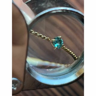 【還元価格】銅1.3％　ブラジル　ネオンブルーパライバ　K18　0.078ct