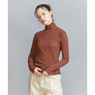 ビューティアンドユースユナイテッドアローズ(BEAUTY&YOUTH UNITED ARROWS)の【DK.BROWN】コットンテレコ リブ シアー タートルネック カットソー 2(カットソー(長袖/七分))