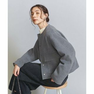 ビューティアンドユースユナイテッドアローズ(BEAUTY&YOUTH UNITED ARROWS)の【MD.GRAY】毛ブレンド ノーカラーショートコート(その他)