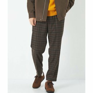ユナイテッドアローズグリーンレーベルリラクシング(UNITED ARROWS green label relaxing)の【DK.BROWN】フラノチェック ワイドテーパード ユーティリティー パンツ -ウォッシャブル・ストレッチ-(その他)
