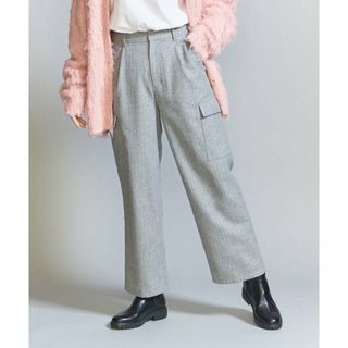 ビューティアンドユースユナイテッドアローズ(BEAUTY&YOUTH UNITED ARROWS)の【LT.GRAY】ピンストライプ バックゴムカーゴパンツ -ウォッシャブル-(ワークパンツ/カーゴパンツ)