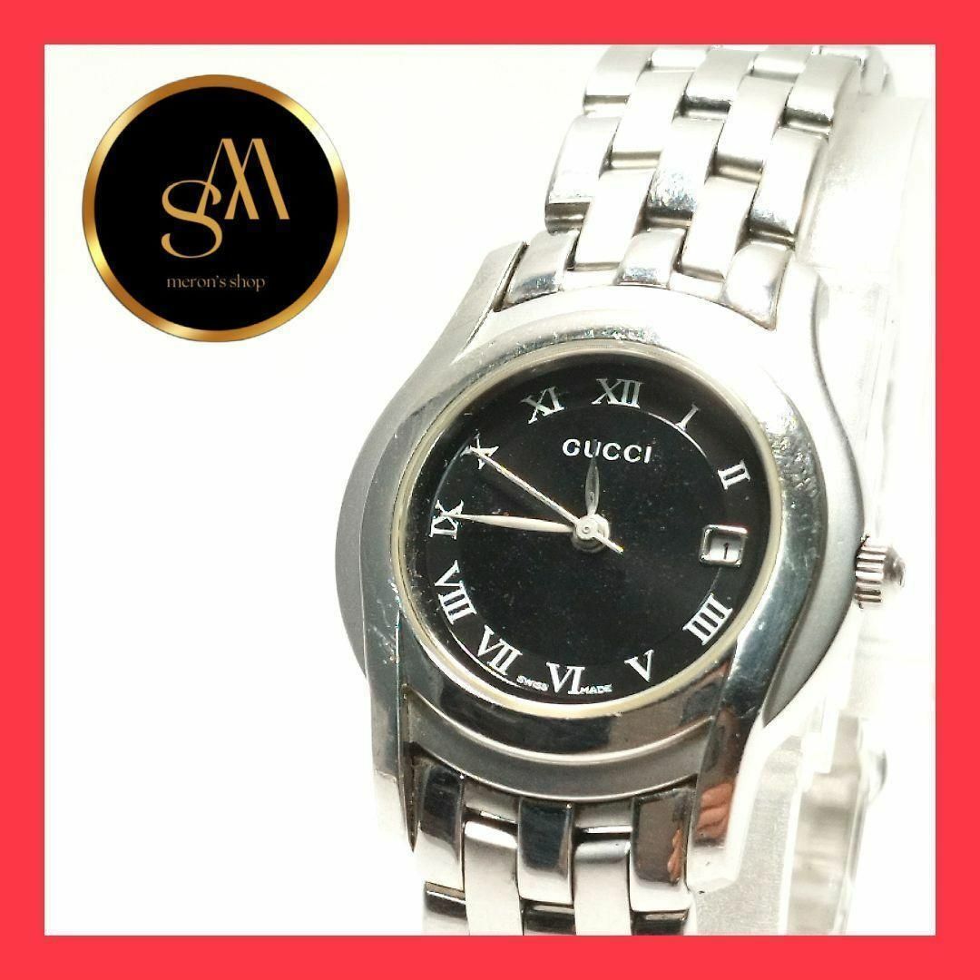 GUCCI - 【稼動品】GUCCI 腕時計 クォーツ 3針 デイト ローマン GUCCI - 【稼動品】GUCCI 腕時計 クォーツ 3針 デイト ローマン