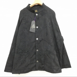 Needles - OT165 シャツ ジャケット スタンドカラー ジャカード 蝶 刺繍 長袖 M