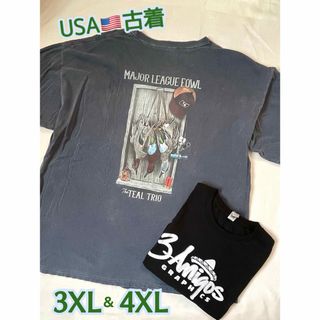 USA アメカジ古着Tシャツ　大きいサイズ　3XL、4XL 良品(Tシャツ/カットソー(半袖/袖なし))