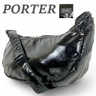 PORTER - ポーター PORTER ガール ショルダーバッグ 肩掛け 水玉 総柄 黒 鞄