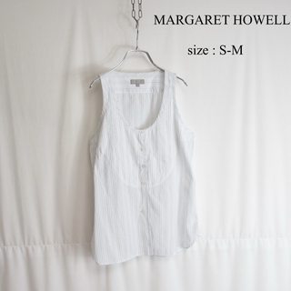 マーガレットハウエル(MARGARET HOWELL)のMARGARET HOWELL ノースリーブ シャツ ブラウス タンクトップ 1(シャツ/ブラウス(半袖/袖なし))