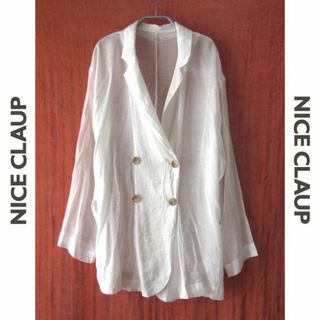 ナイスクラップ(NICE CLAUP)の美品　NICE CLAUP／ナイスクラップ★　ダブルボタン　薄手ジャケット(テーラードジャケット)