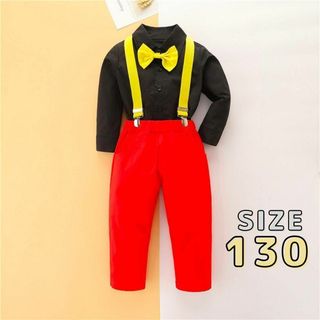 キッズ ミッキー コスプレ 子供服 男の子 ベビー 長袖 130㎝【84-11】(Tシャツ/カットソー)