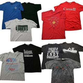 古着卸 まとめ売り ～90s　オールド 半袖Tシャツ 10枚セット (メンズ L ) シングルステッチ フルーツオブザルーム ナイキ レッド MT3767(その他)