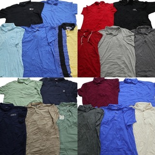 古着卸 まとめ売り ポロシャツ 20枚セット (メンズ XL /2XL /3XL ) カラーMIX 無地 ワンポイント レッド ブルー ラルフローレン MT3825(ポロシャツ)