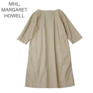 MARGARET HOWELL - MHL, GARMENT DYE VINTAGE POPLIN ワンピース