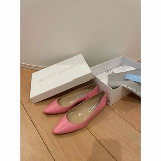 MANOLO BLAHNIK - 【美品】 MANOLO BLAHNIK  BB FLAT ピンク