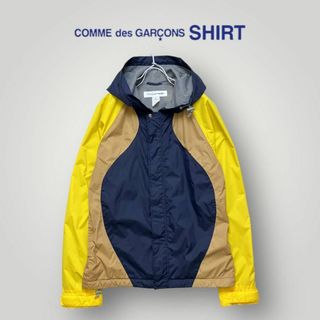 コムデギャルソンシャツ(COMME des GARCONS SHIRT)の[美品] 09SS コムデギャルソン ナイロントラック ジャケット カーブ切り替(ナイロンジャケット)