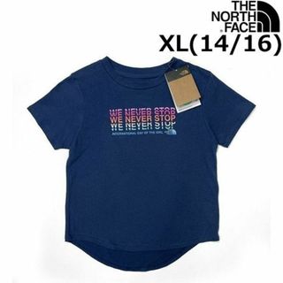 ザノースフェイス(THE NORTH FACE)のノースフェイス キッズ 半袖 Tシャツ US限定(XL)青 240517(Tシャツ/カットソー)