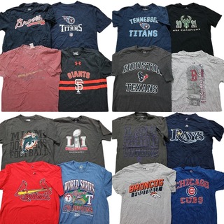 古着卸 まとめ売り プロチーム 半袖Tシャツ 16枚セット (メンズ S /M ) アンダーアーマー NFL MLB MT3879(その他)