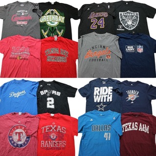 古着卸 まとめ売り プロチーム 半袖Tシャツ 16枚セット (メンズ M /L ) アディダス NBA アディダス NFL MT3877(その他)