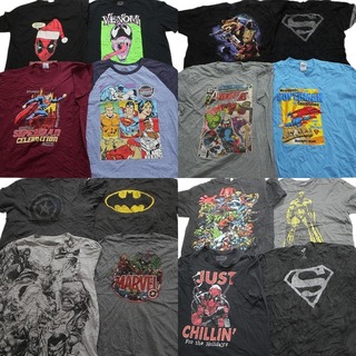 古着卸 まとめ売り マーベル DCコミック 半袖Tシャツ 16枚セット (メンズ XL ) スーパーマン ヴェノム バットマン MT3870(その他)