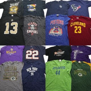 古着卸 まとめ売り プロチーム 半袖Tシャツ 16枚セット (メンズ XL ) NFL パッカーズ バイキングス NBA MT3867(その他)