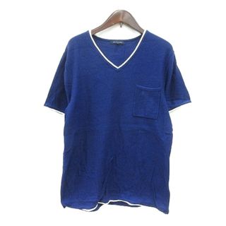 アーバンリサーチ(URBAN RESEARCH)のアーバンリサーチ カットソー Tシャツ Vネック 半袖 38 紺 ネイビー(Tシャツ/カットソー(半袖/袖なし))